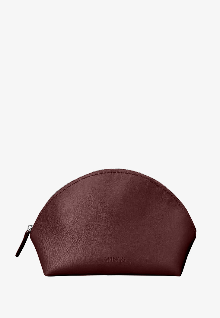 Жіноча шкіряна косметичка 8.0 Wings Бордова