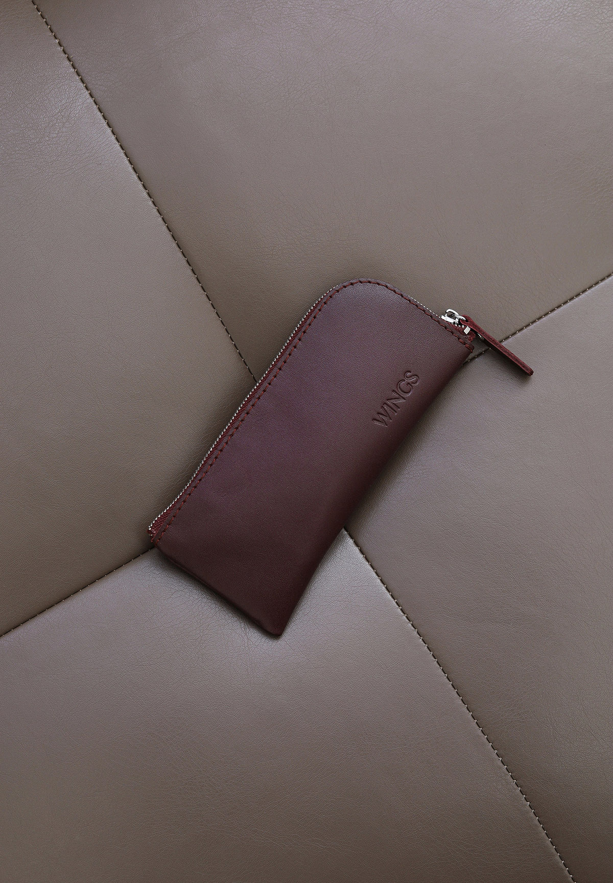 Шкіряна кишенькова ключниця 5.0 Бордова