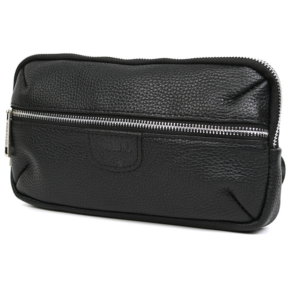 Шкіряна поясна сумка FA-1819-3md TARWA чорний флотар