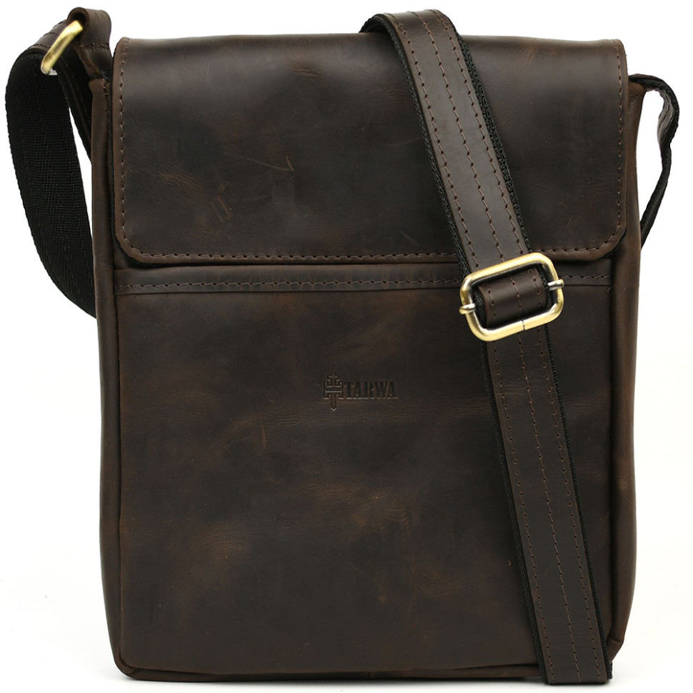 Чоловіча сумка шкіряна через плече RC-1304-4lx TARWA коричнева