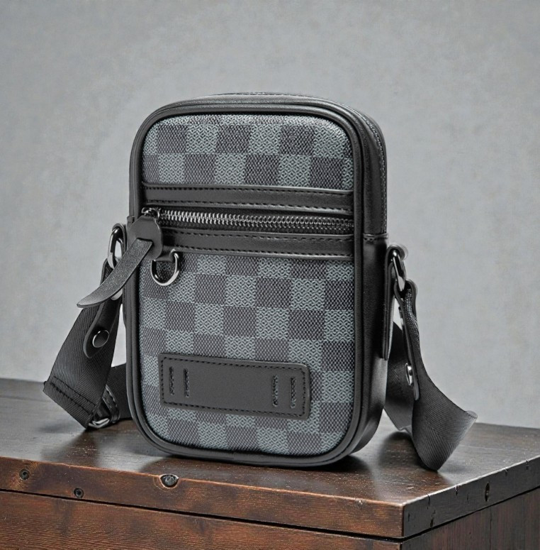 Чоловіча міні сумка барсетка на плече, месенджер для телефона стиль Луї Вітон