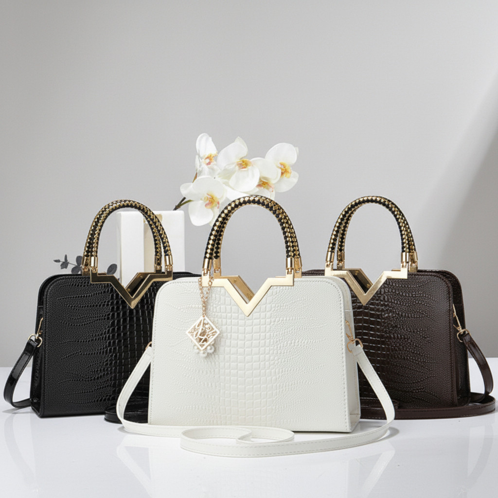 Жіноча лакова сумка під рептилію з брелоком. Сумочка лакована на плече рептилія крокодил