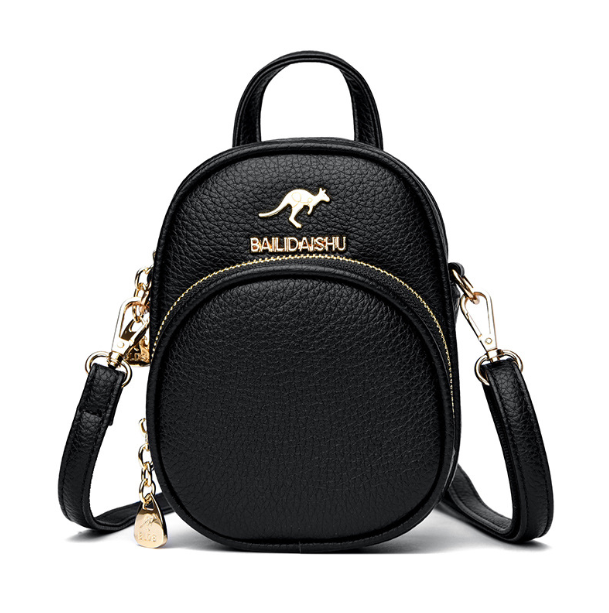 Дитяча міні сумочка на плече Кенгуру, маленька сумка для телефона для дівчаток Чорний