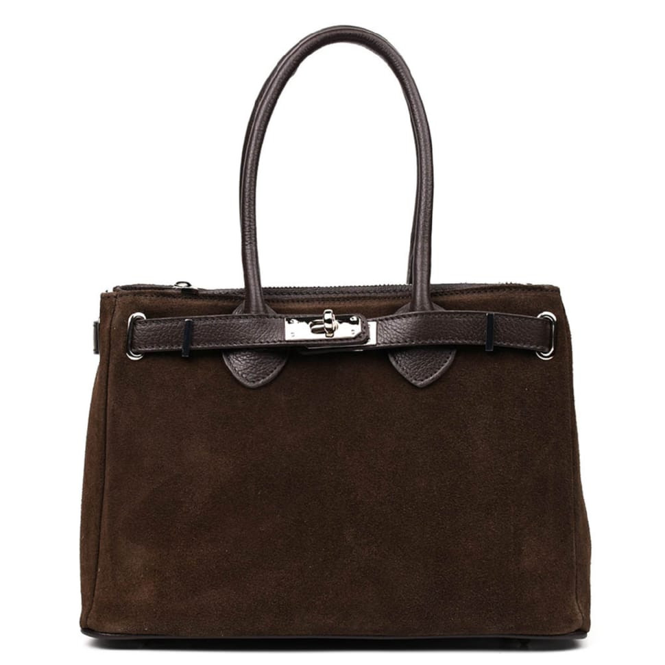 Замшева жіноча сумка тоут Італія Firenze fz382635 у кольорі з ременем