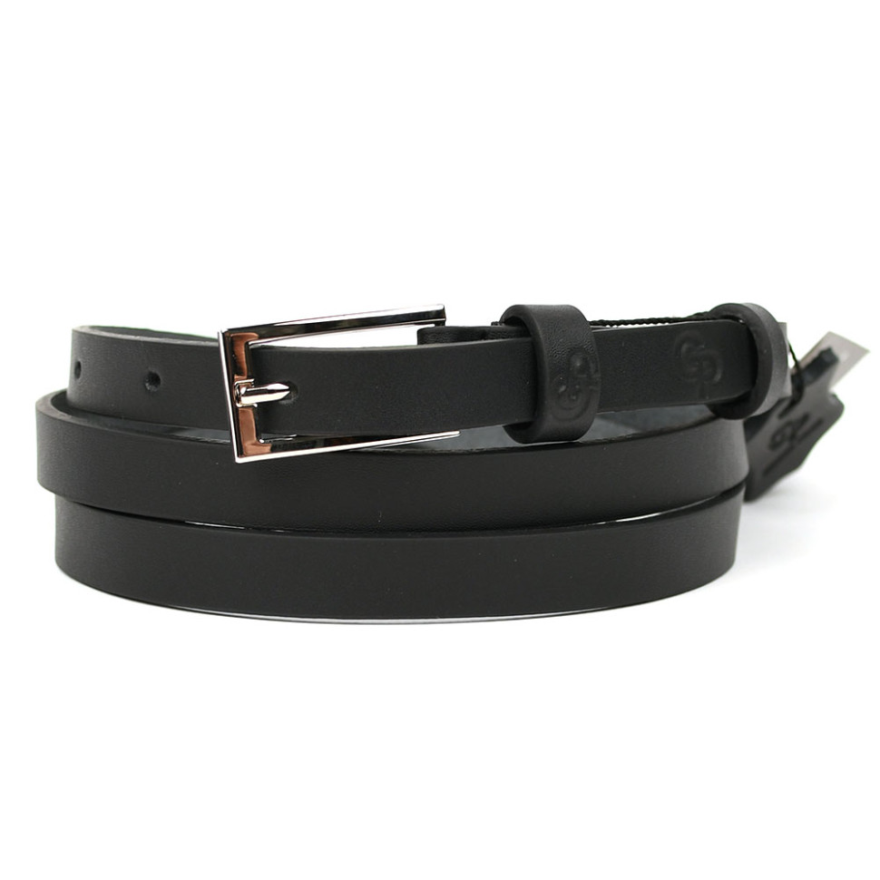 Ремінь жіночий тонкий 15мм Grande Pelle 1102060033 чорний