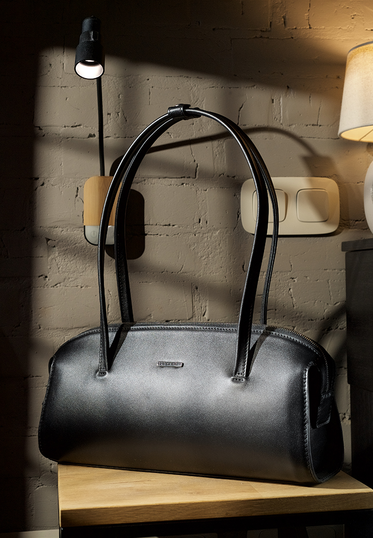 Жіноча шкіряна сумка Tessa чорна