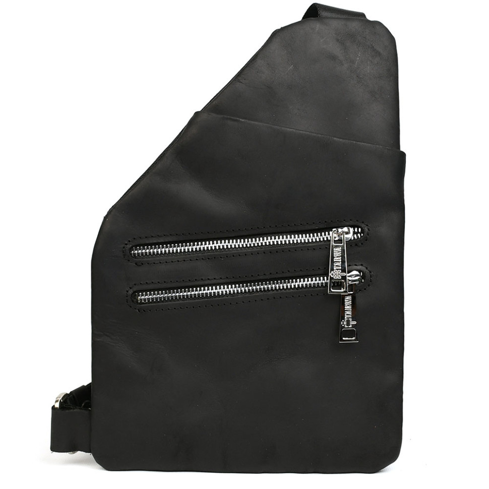Чоловіча сумка-слінг через плече TARWA RA-5402-4lx чорний крейзі хорс