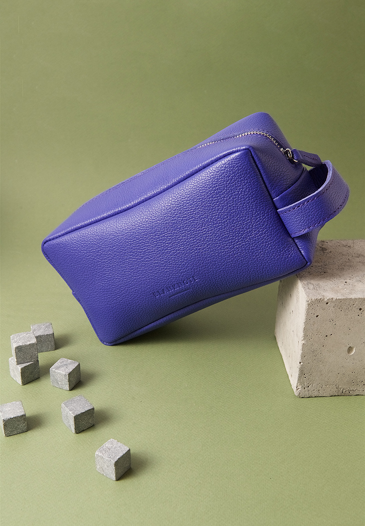 Шкіряна косметичка-несесер 6.0 фіолетовий флотар