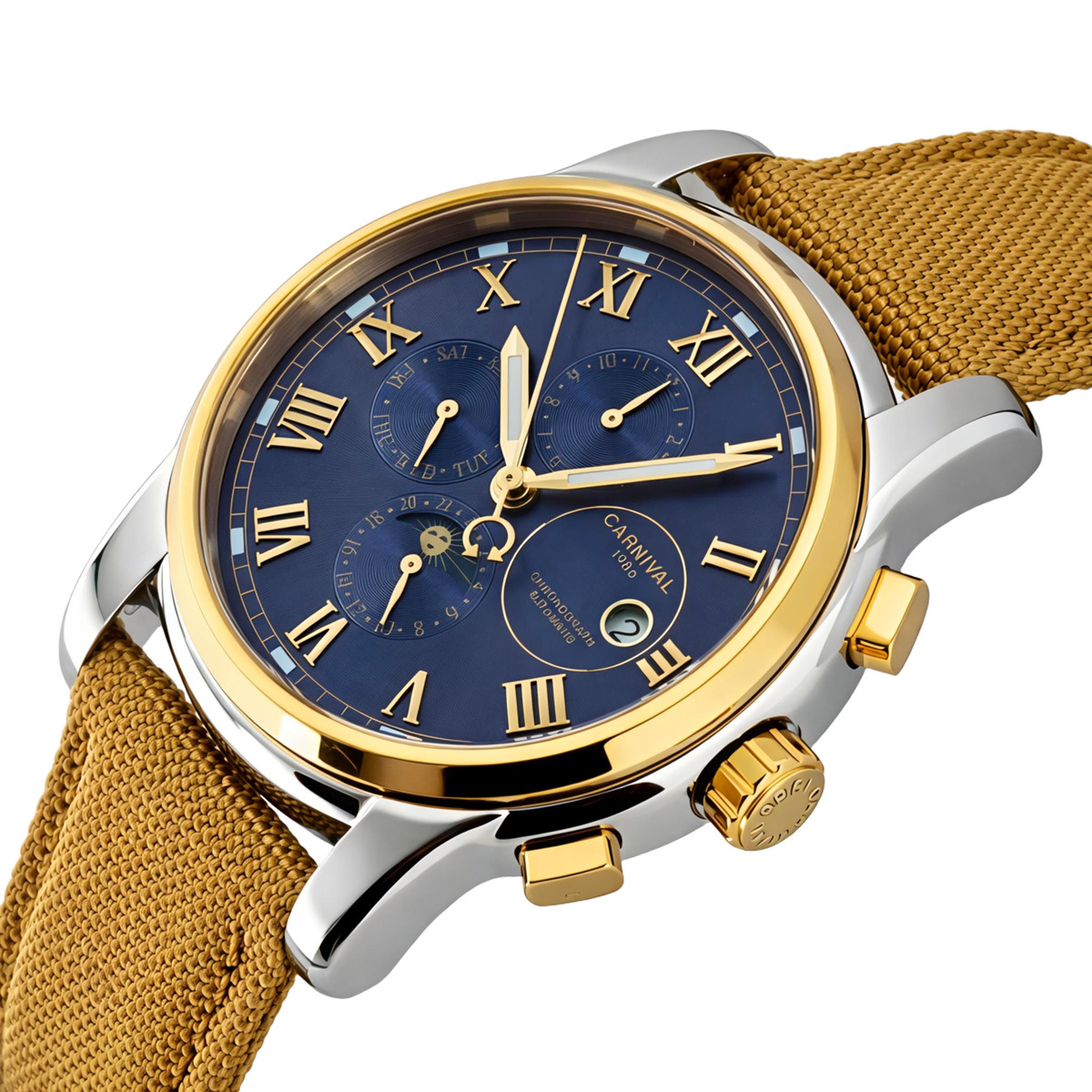 Чоловічий годинник Carnival London Sahara Gold, 2 ремінці