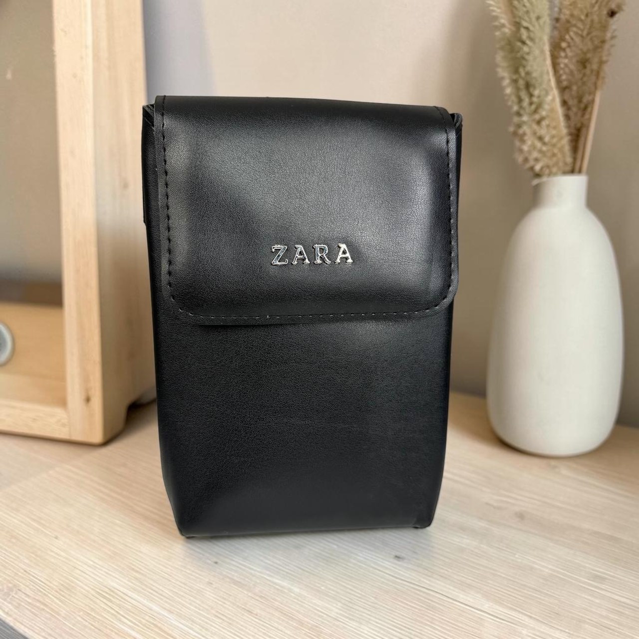 Жіноча мінісумочка клатч для телефона стиль Зара, маленька сумка Zara Чорний