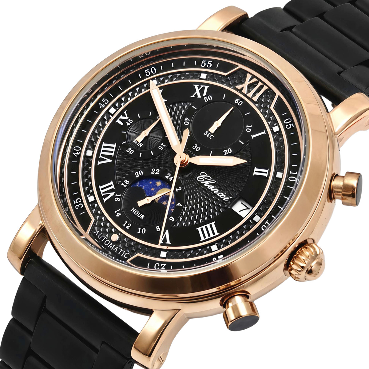 Chenxi Patek Steel Black, 2 ремінці